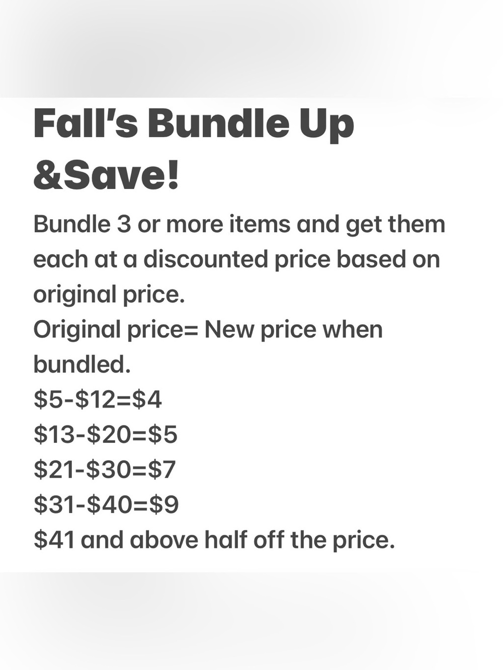 Fall’s Bundle up and save!